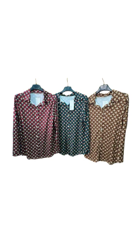 Camicia Donna Fantasia Geometrica in Tre Varianti Colore