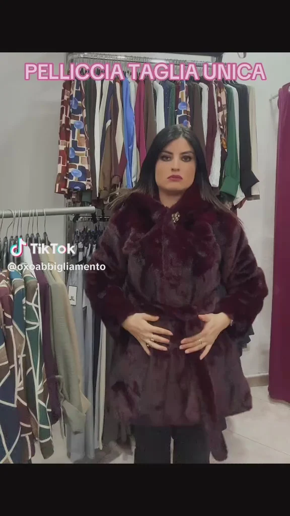 Pelliccia Donna Elegante Taglia Unica – Morbida, Calda e Raffinata